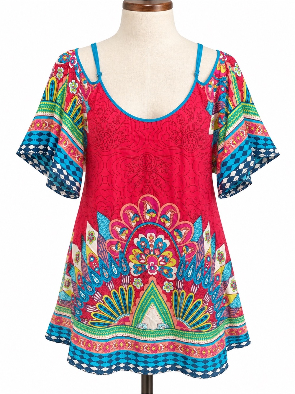 Flying Tomato Hot Pink Cold-Shoulder Dress